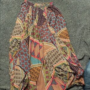 Mix Nouveau Patchwork Maxi Skirt sz L